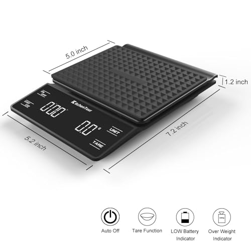 KitchenTour Coffee Scale with Timer - size: EK6002