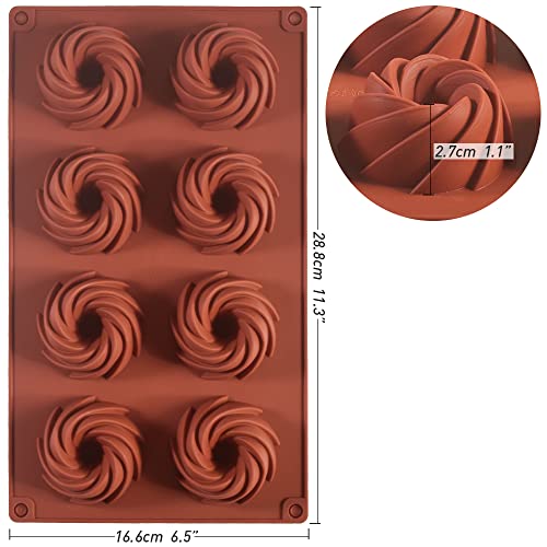 ionEgg Silicone Vortex Mold for Making Chocolate, Candy, Pudding, Cookies, Pack of 3