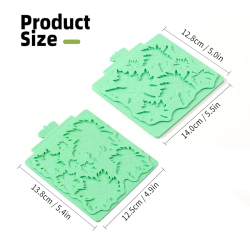 KALAIEN Leaf Molds Silicone,Leaves Chocolate Fondant Molds Set of 2 (Maple) - color: 2 Pcs(maple)