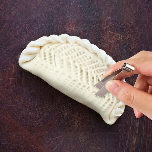 2pcs Tweezers, 2.28x1.34x0.39in Pastry Tongs Stainless Steel Baking Crimper Tool Maamul Cookie Maker for Decorating Maamul Cookie Decoration Sealing and Pie Crust