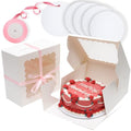 Bakepacker 10"x10"x5" White Cake Boxes with Window, 36pcs - color: White, 10"x10"x5", 18Pcs