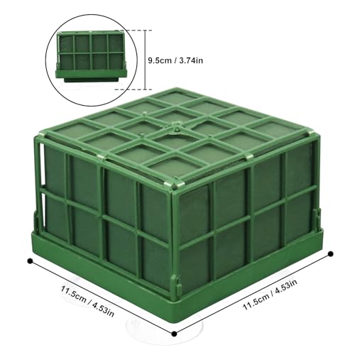 10 Pack Floral Foam Cage, Premium Floral Cage Foam Box for Fresh and Artificial Flowers – Perfect for Wedding, Home and Garden Decorations(4.5 x 4.5 x 3.75 inch) by IHDYPPEW - size: 10 Pack 4.5 Inch Square