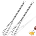 U-Taste Small Mini Whisks for Cooking, 18/8 Stainless Steel 7" Wisking Tool - color: Silver, size: Mini