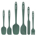 6 Pieces Silicone Spatula Set with Silicone Brush,Mixing-Green - color: Green, size: 6 Piece