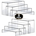 Aheroi Acrylic Risers Display Stands, Acrylic Stands for Display 8Pcs 2Set
