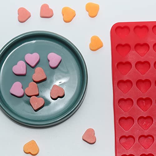 Mini Heart Silicone Mold, 150 Cavities - color: Love Shape