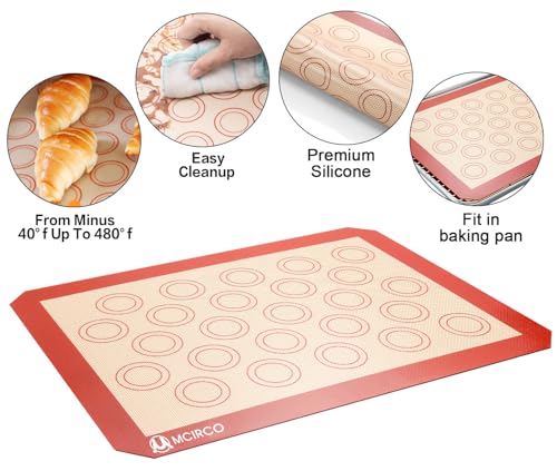 M MCIRCO Baking Sheet with Cooling Rack, Baking Mat Set, Set of 9 - size: 9pcs
