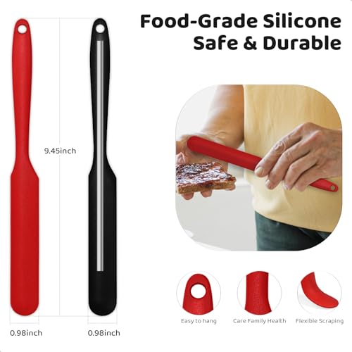 MOJOTORY Silicone Jar Scraper, 2 PCS Long Handle Spatula - size: 2 pcs