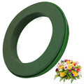 NUOBESTY Floral Foam Ring, 30cm Floral Mud with Suction Cups Round Wet Dry Flower Foam DIY Flower Arrangement Bricks Supplies for Wedding, Party (Pack of 5) - size: 30.00X30.00X4.50CM (Pack of 5)