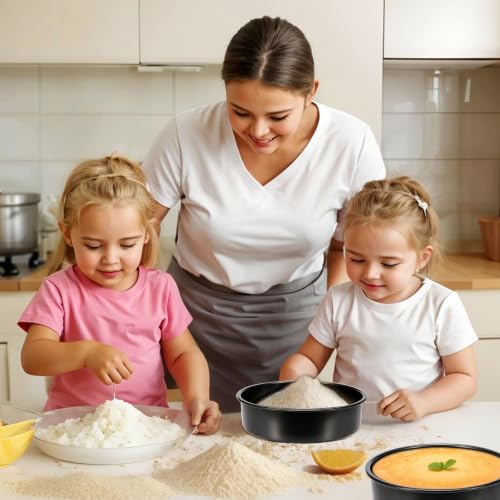 AWTBDP 6 Inch Cake Pans,3PCS Smash Cake Pans with 100PCS Parchment Paper - size: 6 inch, 3-pack