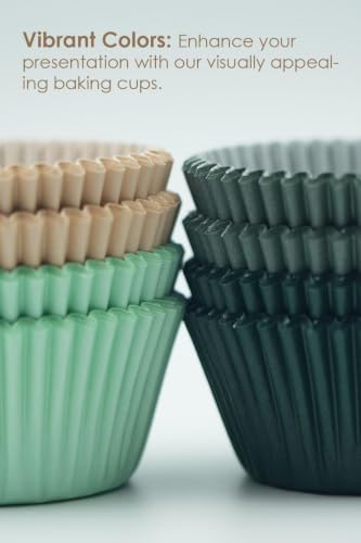 Bake Choice 200 Pcs Cupcake Liners for Baking, Standard Size, Calyx Series - color: Calyx