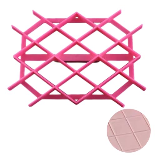 NIIIYTYB Fondant Tools Diamond Shape Molds for Cake Decorating Cookie Cutter Embosser Stamp Set Buttercream Paste Stencils and Cutters Mold for Baking Fondant Shape Decorating Supplies