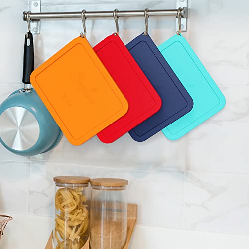 SOPHICO 11 Cup Silicone Replacement Rectangle Lids for Pyrex Glass 7212-PC - color: MINT- 2PACK