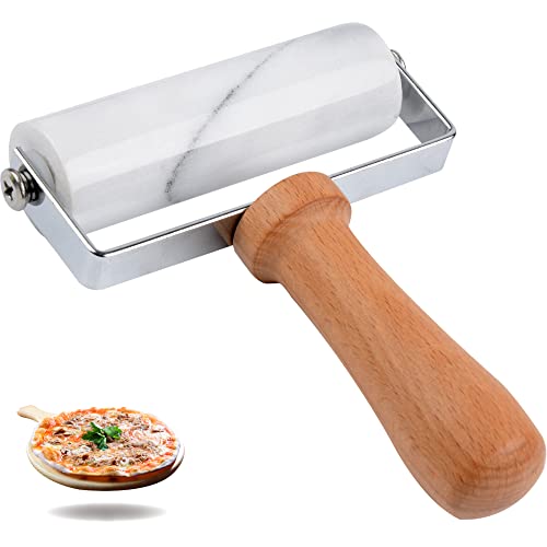 Tianman Small Marble Dough Roller Non-Stick T-Type,For Cake Baking Tortilla Fudge Pizza Cookies & Other Kitchen Baking Cooking(5.3" White). - color: Type 1 White, size: Type 1