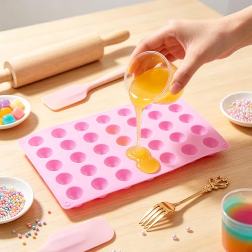 35 Cavity Mini Semi Sphere Silicone Candy Molds