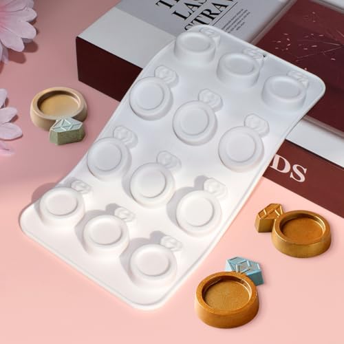 mostsom 3D Ring Shape Silicone Dessert Molds, Cake Molds for Baking, Mini Granola Bar, Chocolate Truffles, Whiskey Ice Cube Tray, Fondant Mould, Candy & Gummy Jelly Mold (C_ Ring) - size: C_ Ring
