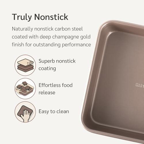 HAPPIELS 9 x 9 inch Square Baking Pan Nonstick, PFOA & BPA Free - style: 9x9'' Pan