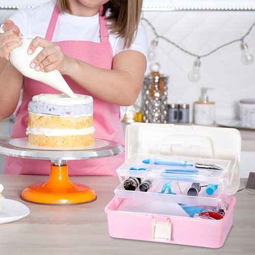 Cake Decorating Tools Storage Case, 3 Layer Craft Organizer Box