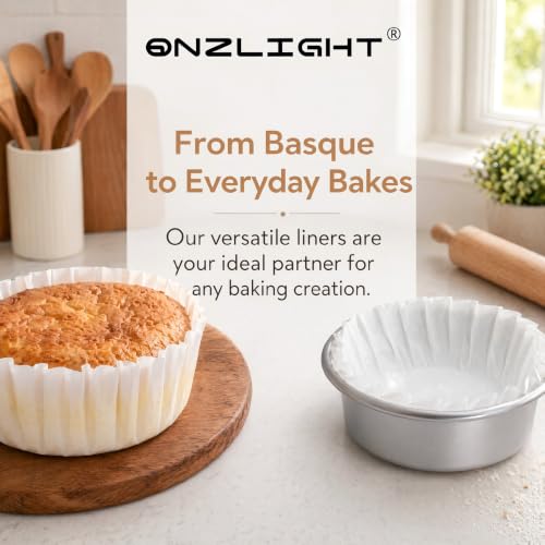 6 Inch 100 Sheets Precut Parchment Liners for Cheesecake & Basque, Non-Stick, Oven & Air Fryer Safe - size: 6 inch
