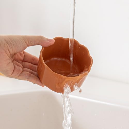 6-Piece 6 Oz Scallop-Edged Ceramic Ramekins, Cinnamon Orange - color: Cinnamon Orange