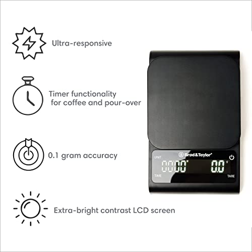 Brod & Taylor Precision Kitchen & Coffee Scale with Timer | (0.1g Precision) - style: Precision Scale