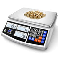 Industrial Counting Scale 66lb/30kg x 0.5g Digital Inventory Scale for Small Parts Coins Jewelry, lb/g/kg/oz Electronic Bench Scale Precision Gram Scale with LCD Backlight Display Batteries AC Adapter - style: 30kg x 0.5g
