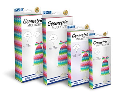 PME Geometric Multicutters for Cake Design-Fish Scale-small, Medium & Large Size, Set of 3, White - size: Set of 3, style: Fish Scale
