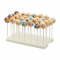 TAIHUIMY 28 Holes Cake Pop Stand for Cake Pops, Lollipop Holder Stand, Cake Pop Display Holder, Candy Pop Holder,Cakepopsical Stand for Weddings, Baby Showers, Birthday, Party (BEIGE) - color: BEIGE