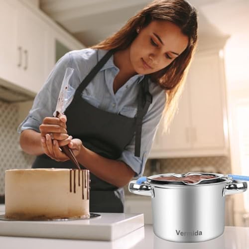 Double Boiler Pot Set, 0.7QT & 1.7QT Stainless Steel Chocolate Melting Pots