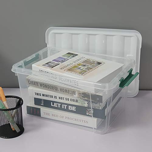 Gloreen 14 Quart Clear Storage Bins with Lid and Handle, Multipurpose - size: 14 Quart, 1 Pack