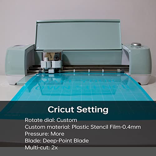 7 Mil Blank Mylar Stencil Sheet (10Pcs),12 x 12 Inch Clear Plastic Sheets, Acetate Sheets for Crafts, Plastic Sheets for Cutting Machine, PET Stencil Material - size: 7mil, 12" x 12”, 10 Pack