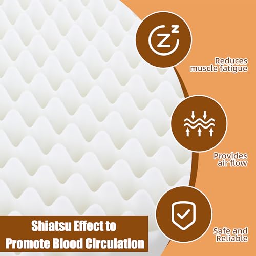 BALAPET Recliner Cushions for Long Sitting, Egg Crate Foam Recliner Cushion for Elderly Reduces Muscle Fatigue and Provides Air Flow, Extra Large Non-Slip Seat Cushion with Back Support(22*20*4in) - color: Coffee, size: 22×20×4in
