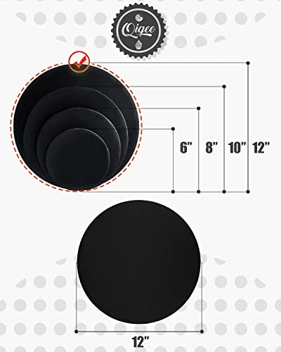 qiqee 12 Inch Black Cake Boards Round 40-Packs Circles Rounds Base Food-Grade Cardboard Cake Plate（Thinner But Stronger） - color: Black, size: 12 inch / 40Pcs