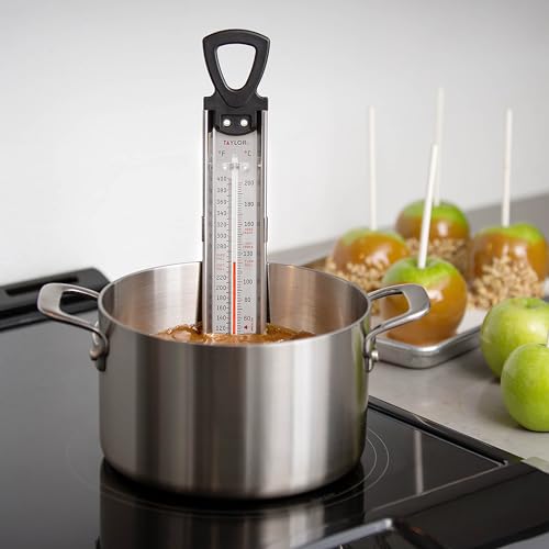 Taylor Candy and Deep Fry Thermometer Pan Clip 12-Inch Stainless Steel - color: Black