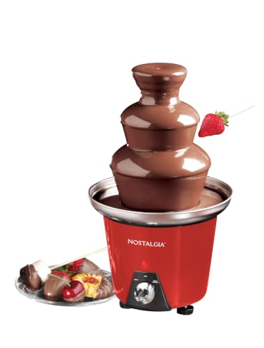 Nostalgia 24-Ounce Chocolate Fondue Fountain - color: Red, size: 3 Tier
