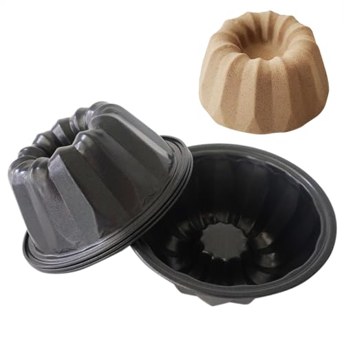 4 Inch Mini Fluted Cake Pan, Carbon Steel Round Cake Mold