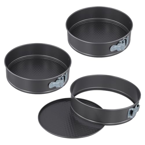 3 Pcs 9" Springform Cake Pans, Round Cheesecake Pan with Removable Bottom - size: 9 Inch