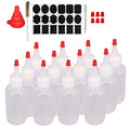 12 Pack 4-Ounce Empty Plastic Squeeze Bottles with Red Tip Caps Multipurpose Squirt Bottle - size: 4 Ounces (Pack of 12)