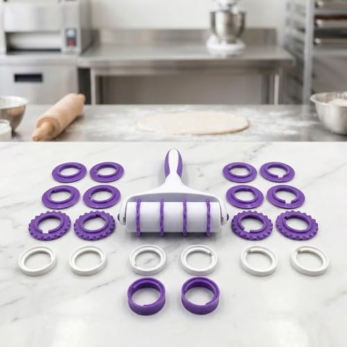 25pcs Fondant Ribbon Cutter, Food grade plastic Cookie Stamp Mould Cake Cupcake Fondant Decorating Tool