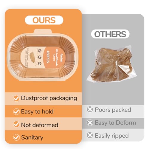 Loaf Pan Liners,2lb Loaf Pan Liners for Baking Bread 9x5, Loaf Pans Parchment Liners,150pcs Non-Stick Parchment Paper for Loaf Pans,Loaf Liners for Baking,Inner Dimensions are 7.5 x 3.5 inches - size: 9x5 Inch-150pcs