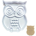 Owl Cookie Cutter Stamp Set, 3D Bird Embosser for Baking Cookies Fondant, 3.5x2.77" Durable Plastic Pastry Mold with Easy Grip Handle for DIY Desserts