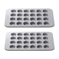 Caraway 24-Cup Non-Stick Ceramic-Coated Mini Muffin Pan 2-pc - color: Black, size: 24 Cup Muffin Pan (2x)