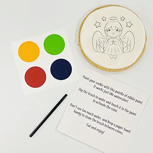PYO Cookie Paint Brush Disposable Lip Brushes Mini Paint Brush Cookies Disposable Nail Polish Brush Paint Your Own Cookie Food Safe Paint Brushes Mini Paint Brushes Cookies (50, Black) - color: Black