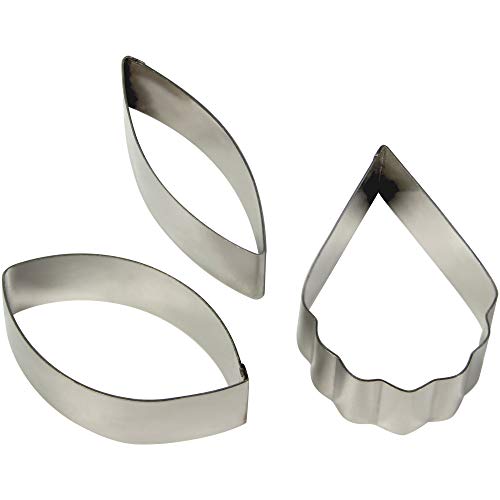 PME Sugarcraft Cattleya Orchid Petal Cutters, Stainless Steel, Set of 3
