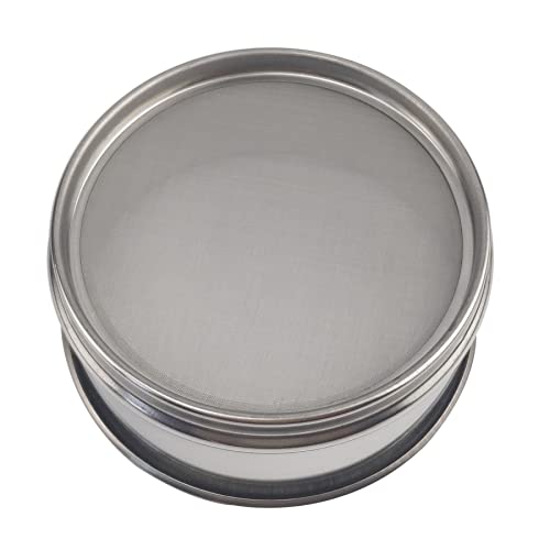 LABALPHA 120 Mesh Lab Sieves, Test Sieve #120 Mesh, 4'' Diameter, 304 Stainless Steel Wire Cloth (0.125mm) - size: 120 mesh (0.125mm)