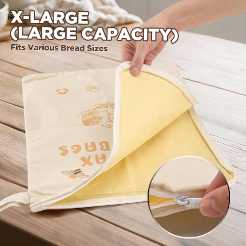 Beeswax Bread Bags for Homemade Sourdough Bread,Reusable Storage Bag