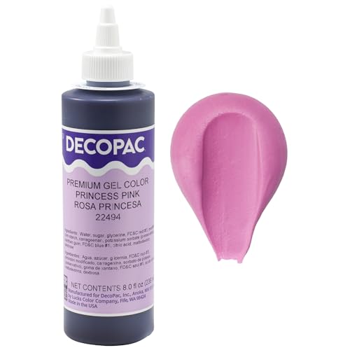 Princess Pink Gel Food Coloring for Icing, Frosting & Fondant | 8 oz - color: Princess Pink