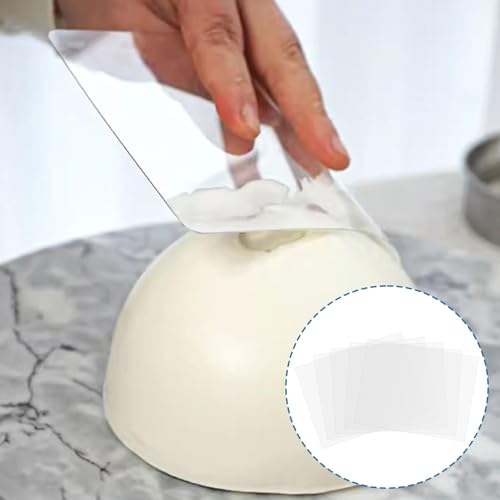 Xthrotsenk Transparent Cake Cream Scraper Plastic Cake Scraper 15 Pcs