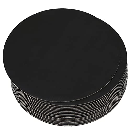 qiqee 12 Inch Black Cake Boards Round 40-Packs Circles Rounds Base Food-Grade Cardboard Cake Plate（Thinner But Stronger） - color: Black, size: 12 inch / 40Pcs