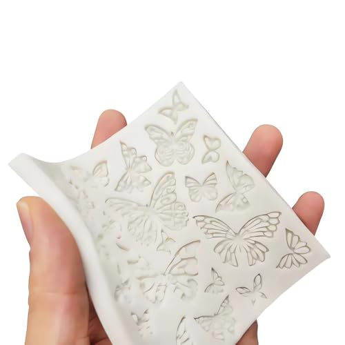 Fondant Impression Mats square fondant impression lace butterfly mould Silicone imprint mold Cake Decorating Supplies for Cupcake Wedding Cake topper Decoration